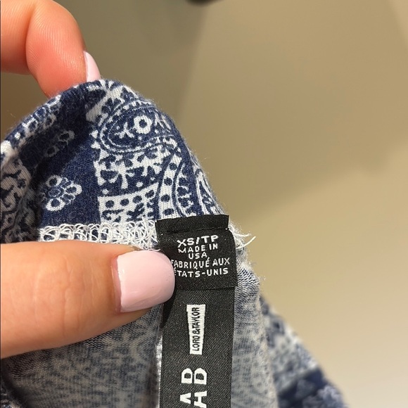 Stylish Blue Patterned Wide Leg Pants - Picture 5 of 5